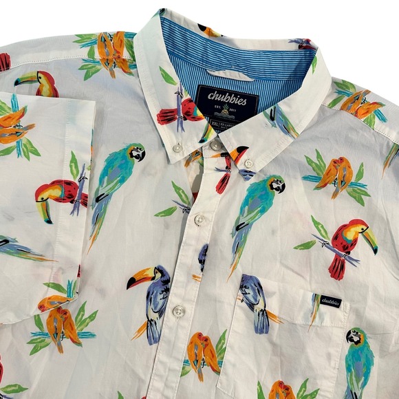 chubbies Other - Chubbies XXL Dude Where's Macaw Bird Tropical Short Sleeve Button Down Shirt